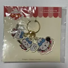 ちいかわレストランハチワレの３連アクリルチャーム