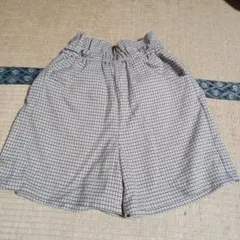 GU チェック柄 ハーフパンツ
