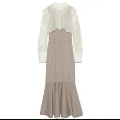 スナイデル　スクエアカラードッキングニットワンピース