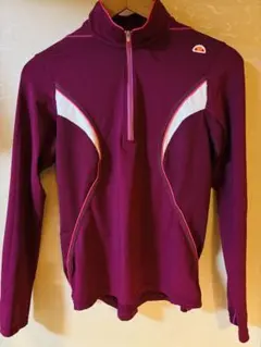 エレッセ　ワインレッド レディース　ハーフジップ 長袖ウェア　M