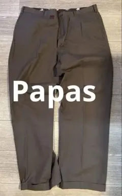 Papas パパス カーキ コットンパンツ 春夏 XL 大きいサイズ 綿100%のサムネイル