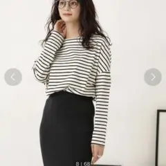 《限定値下げ》nanouniverse カットソー　ボーダーワイドドロップス