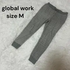 GLOBAL WORK ジョガーパンツ M グレー スウェット