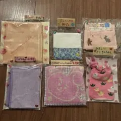 ミニハンドタオルセット 巾着　動物柄 花柄　6セット