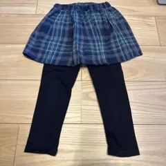 エニィファム　スカート付きレギンス 110cm ネイビー系チェック