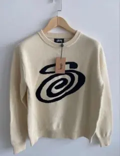 Stussy クルーネックセーター クリーム