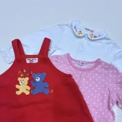 【美品】ミキハウス トップス 3点セット 80cm ワンピース　シャツのサムネイル