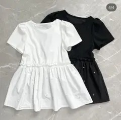 ペプラムトップス（白）Lサイズ