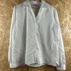 長袖 シャツ レディース ホワイト 古着 平成 y2k ギャル ファッション