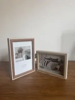 ナチュラルウッド フォトフレーム 2枚用