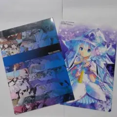 未使用 コンプティーク2014年4月号付録 雪ミク下敷き 艦これイラスト集
