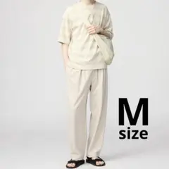 新品未使用 UNIQLO U ライトウェイトスウェットワイドパンツ ベージュ M