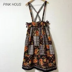 美品PINK HOUS ピンクハウス　さくらんぼ　チェリープリント　ワンピースのサムネイル