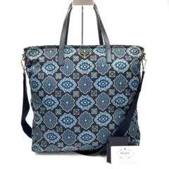 未使用タグ付☆LIBERTY LONDON トートバッグ ブルー系 総柄 - メルカリ