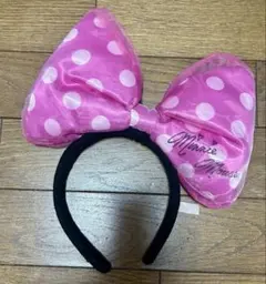 ミニーマウス 水玉カチューシャ ピンク