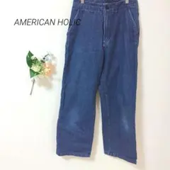 01 アメリカンホリック ストレートデニム ジーンズ カジュアル シンプル