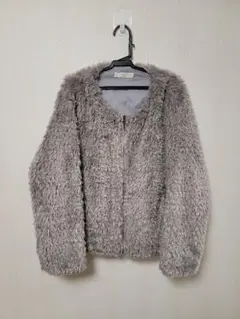 Samansa Mos2 グレー フリースジャケット M