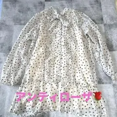 アンティローザ　ハートリボン付き長袖ブラウス　シフォンMサイズ　新品未使用品のサムネイル