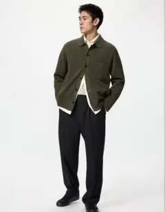 ユニクロ タックワイドパンツ BLACK Mサイズ