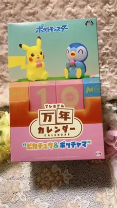 【新品未使用・箱あり】ポケモン【ピカチュウ&ポッチャマ】万年カレンダー