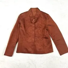 ヒロコビス　長袖シャツジャケット オレンジブラウス　サテン仕上げ9号（A4のサムネイル
