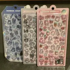 正規品！ももいろ　しろくろ　シャーベット　よるねこ　ボンボンドロップシール