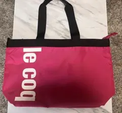 le coq ロゴ入り ピンクトートバッグ