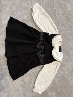 EAST BOYフリルシャツと黒リボンワンピースのセット