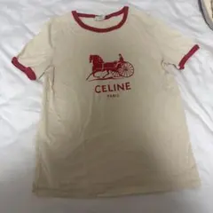 CELINE サルキープリントTシャツ半袖カットソー 馬車 セリーヌ