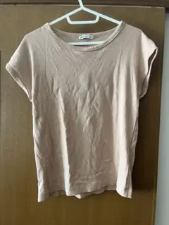 ZARA ピンクベージュ ノースリーブ Tシャツ XL