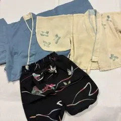 限定　正絹　ベビー着物袴セット 70 75 80 85 お食い初め　ハンドメイド