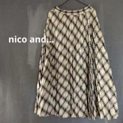 nico and.. チェック柄 プリーツスカート