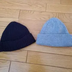GU ニット帽 2色セット 黒 グレー