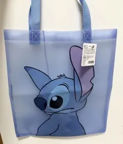 Disney Stitch トートバッグ メッシュ素材 ブルーのサムネイル