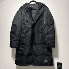GU×UNDERCOVER ブラック ヒートパデッド コンバーチブルコート S