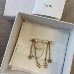 Dior パール 星型チャーム ピアス