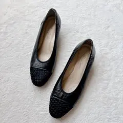 極美品　RIZ MODE ET JACOMO コンフォート　黒　編み込　23のサムネイル