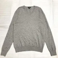 美品 UNIQLO ユニクロ Ｖネック カシミヤ100% ニット セーター M