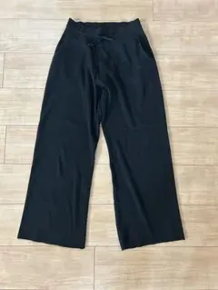 UNIQLO ウォッシャブルニットリブパンツ XL ブラック