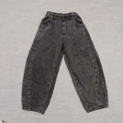 GU ライトデニム バレルレッグジーンズ 140cm