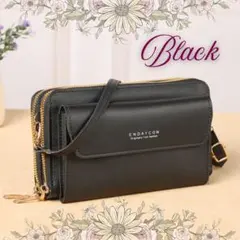 ○【新品】長財布　スマホショルダー　がま口　バッグ　ポーチ