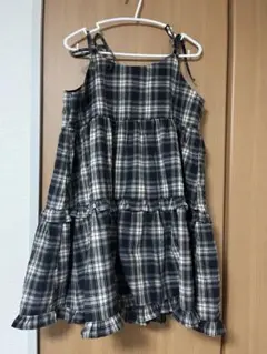 nice claupチェック柄 ティアード キャミソール