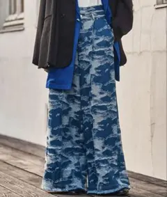 seyto ジャガードフリンジワイドデニム　サイズ2