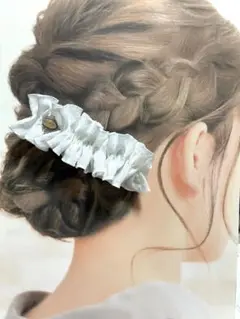 frill.04［シュシュ風10センチバレッタ］まとめ買いでお得！
