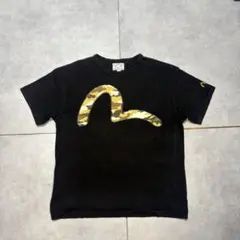 EVISU カモメ ロゴ ブラック 迷彩 Tシャツ 短丈 Y2K アーカイブ - メルカリ