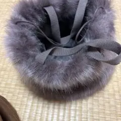 グレー ファー バッグ