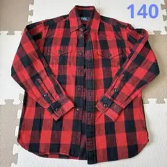ポロ　ラルフローレン　チェック柄　長袖シャツ　 140