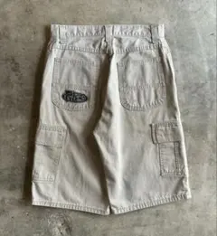 希少 USA製 激レア THUG LIFE バギー白デニムペインターパンツ刺繍