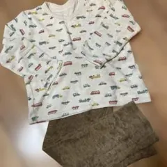 パイル地　車柄長袖パジャマ　120