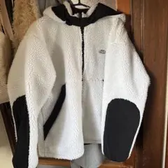 X-GIRL フリースジャケット ホワイト・ブラック